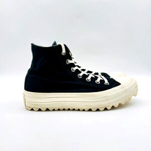 Converse Shoes Womens 8 Black High Top Sneakers Platform Canvas All Star Chucks